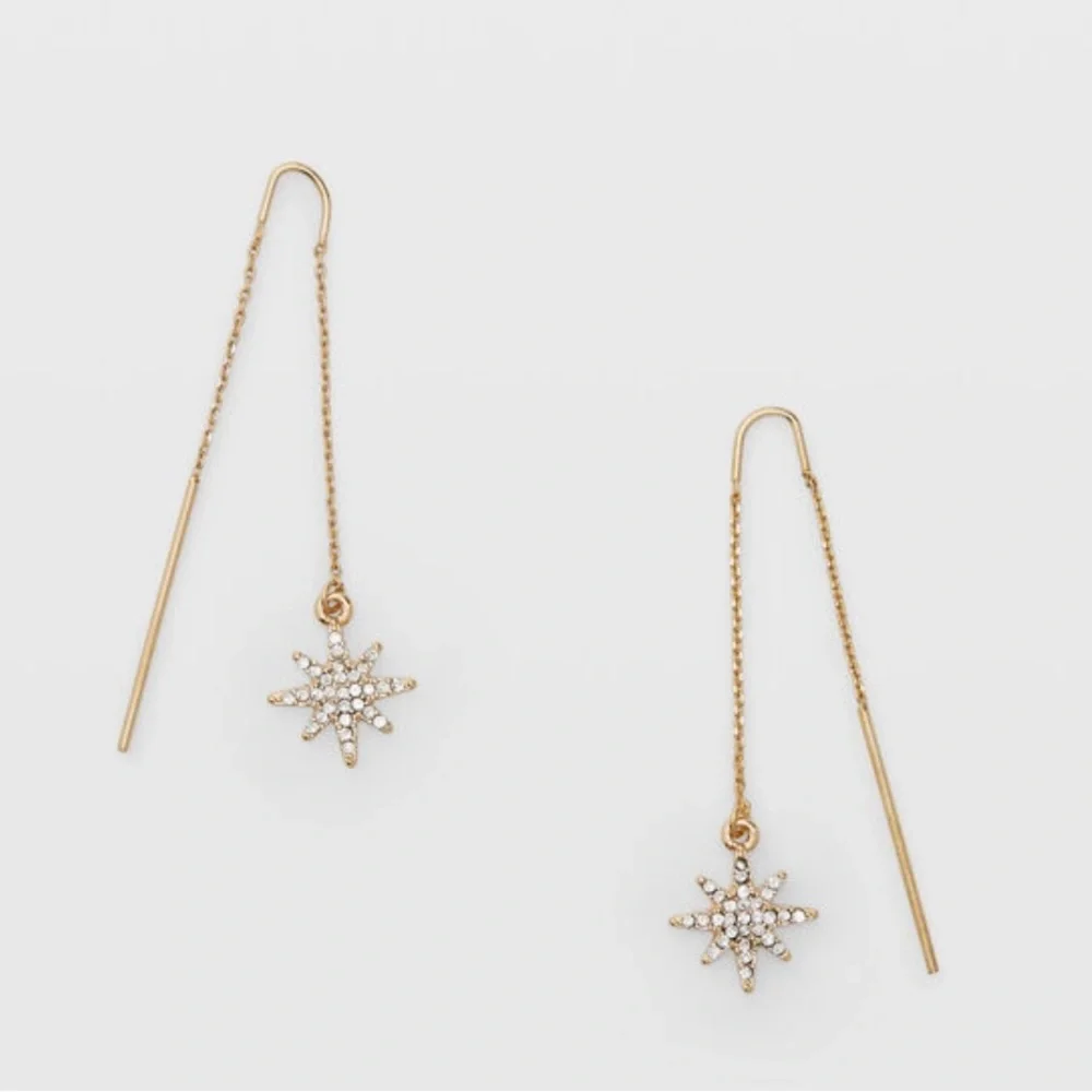 Club Monaco Starburst Threader Earrings - Picture 2 of 5